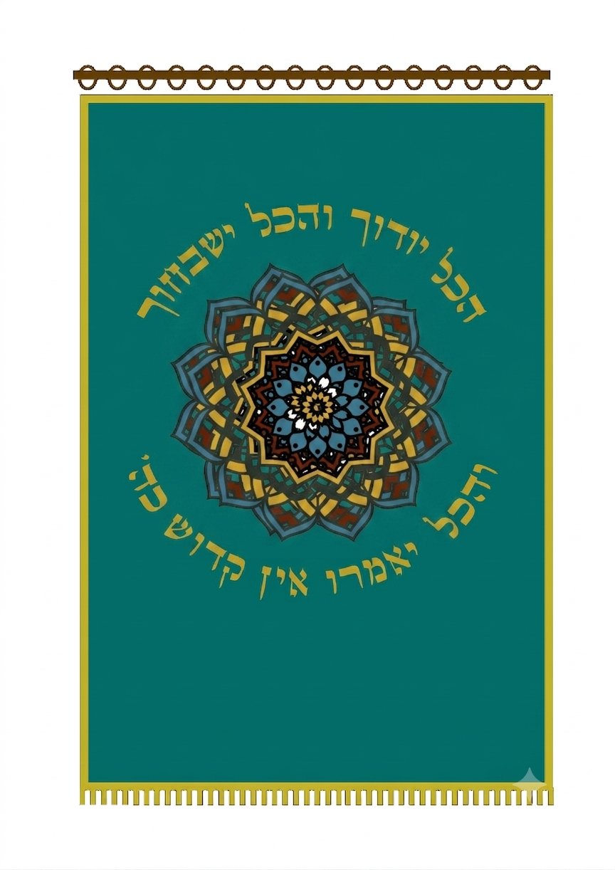 פרוכת מנדלה ופסוק טורקיז